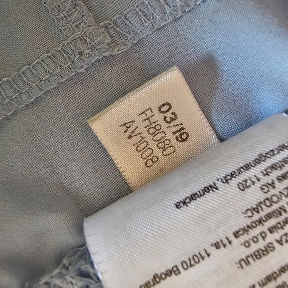 Adidas Women Climalite 3 Stripe Pull On Shorts Size Large Powder Blue Athletic - Picture 6 of 11